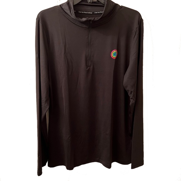 Apple Employee Close Your Rings 2022 Challenge 1/4 Zip Black Pullover Female XL - Picture 2 of 4